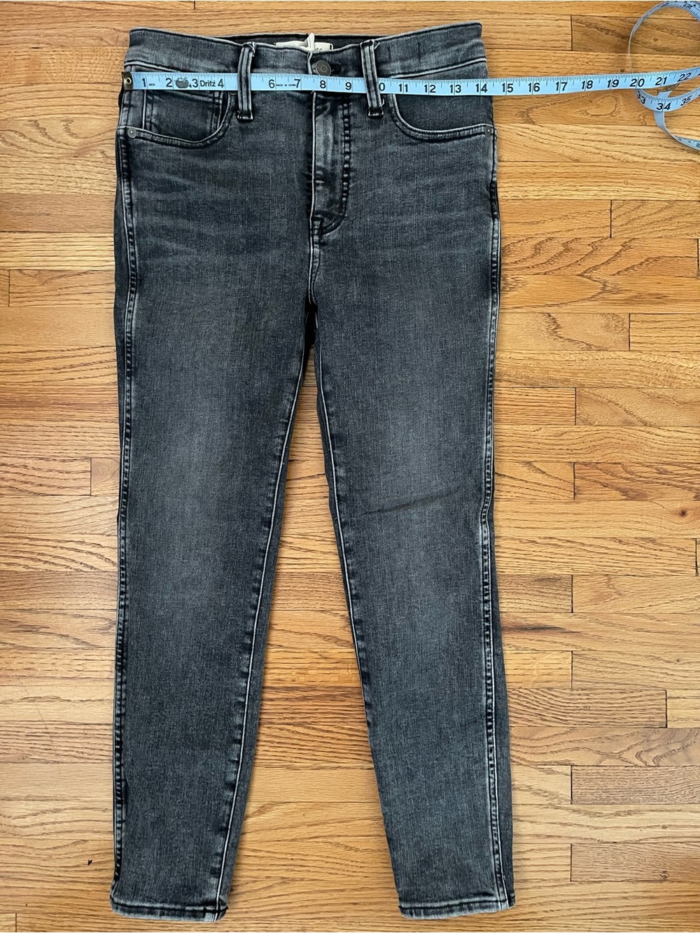 Madewell Black Washed Skinny Jeans